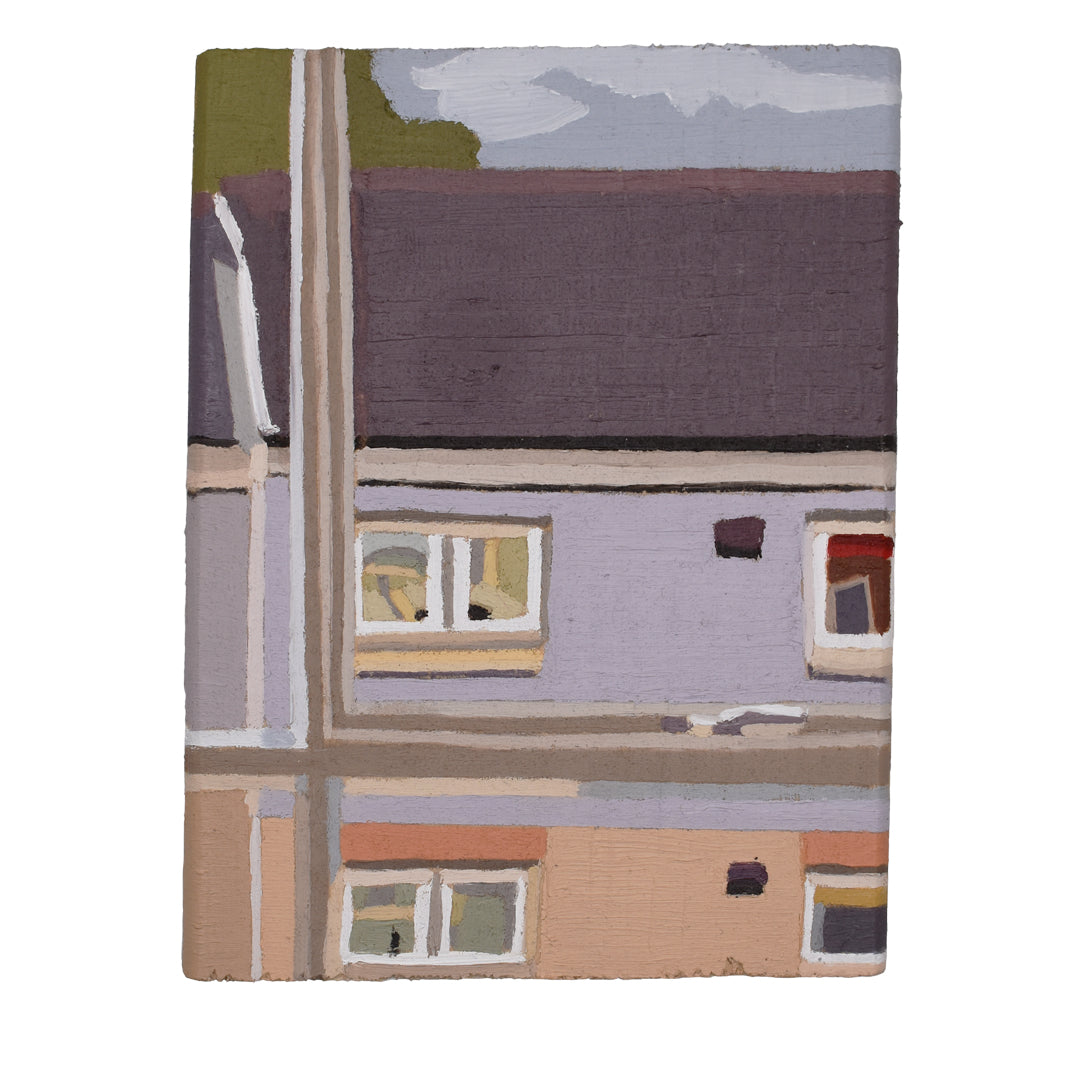 And The Flats Were Pressed Like Flowers by Aaron Jolley — Painting, Oil on Wooden Block