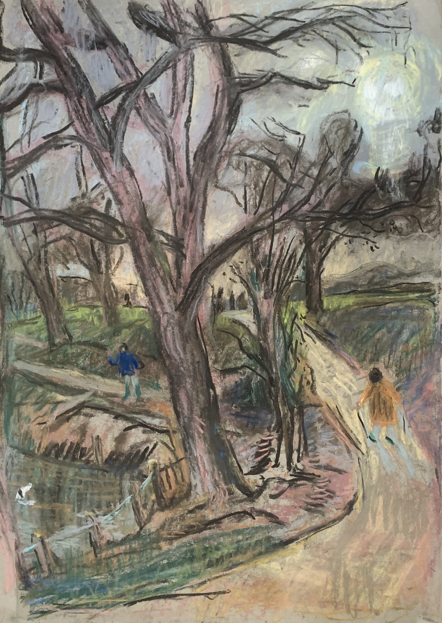 Between ponds, Hampstead Heath by Henry Gibbons Guy