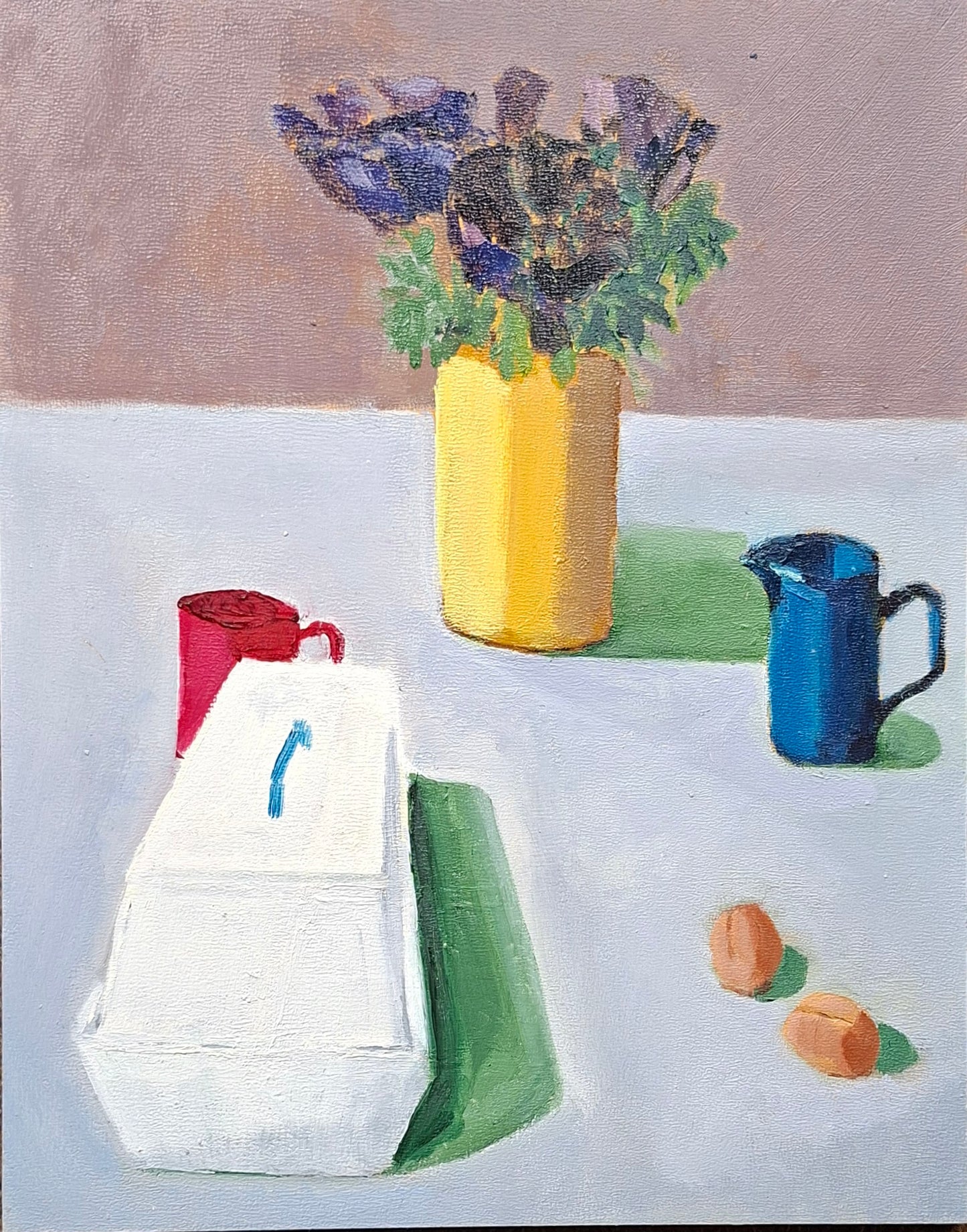 The breakfast table by Selwyn Midgen — oil on board (36 × 28 cm)