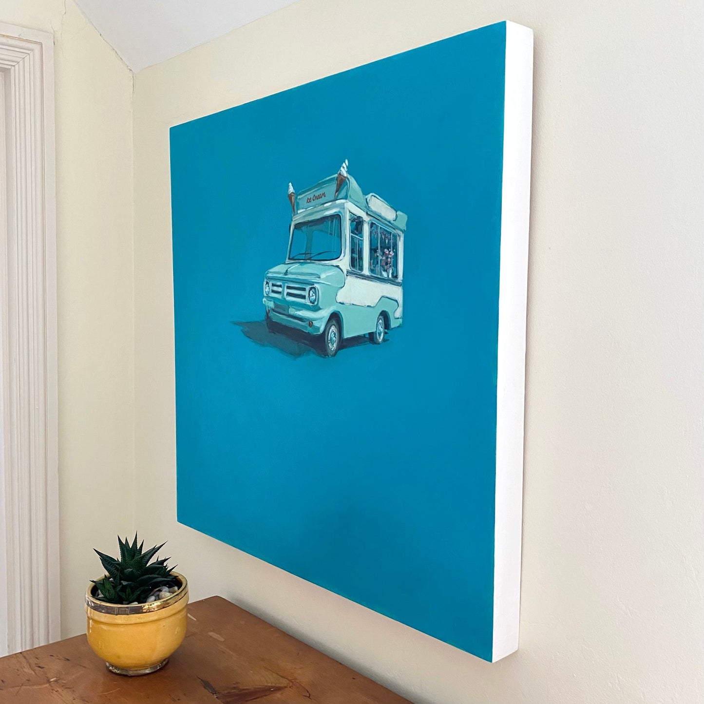 Turquoise ice cream van by Camilla Dowse — edges