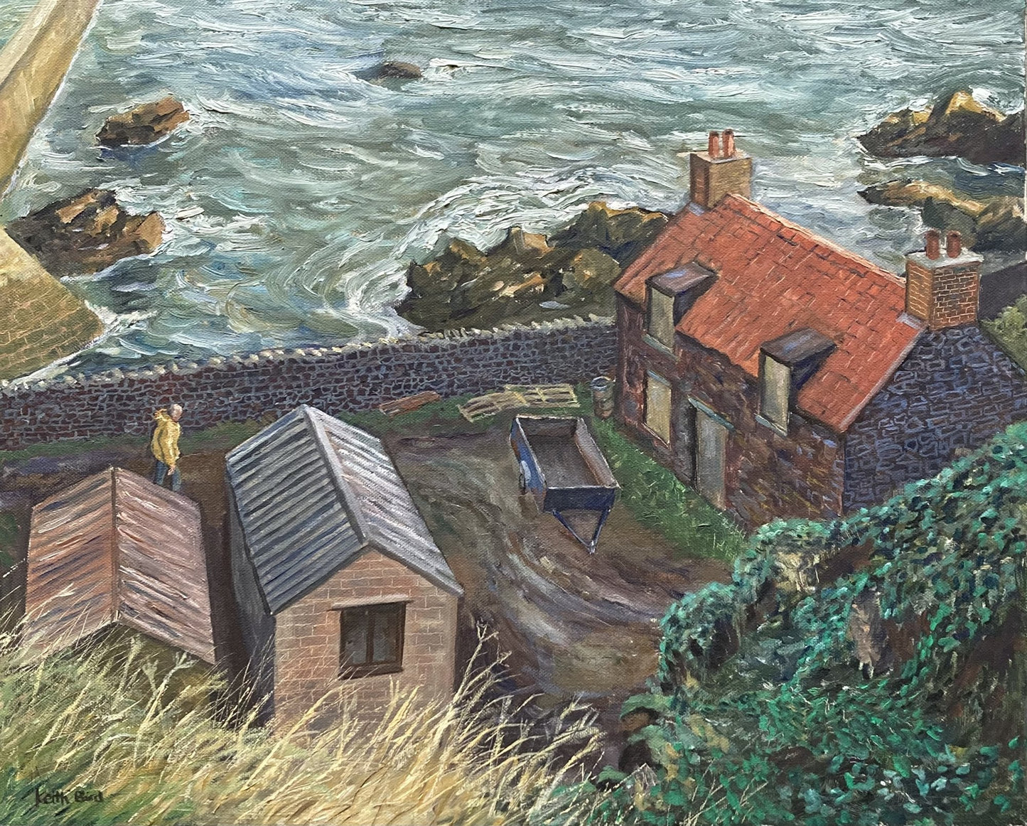 Cliff Top View by Keith Bird — Oil on canvas