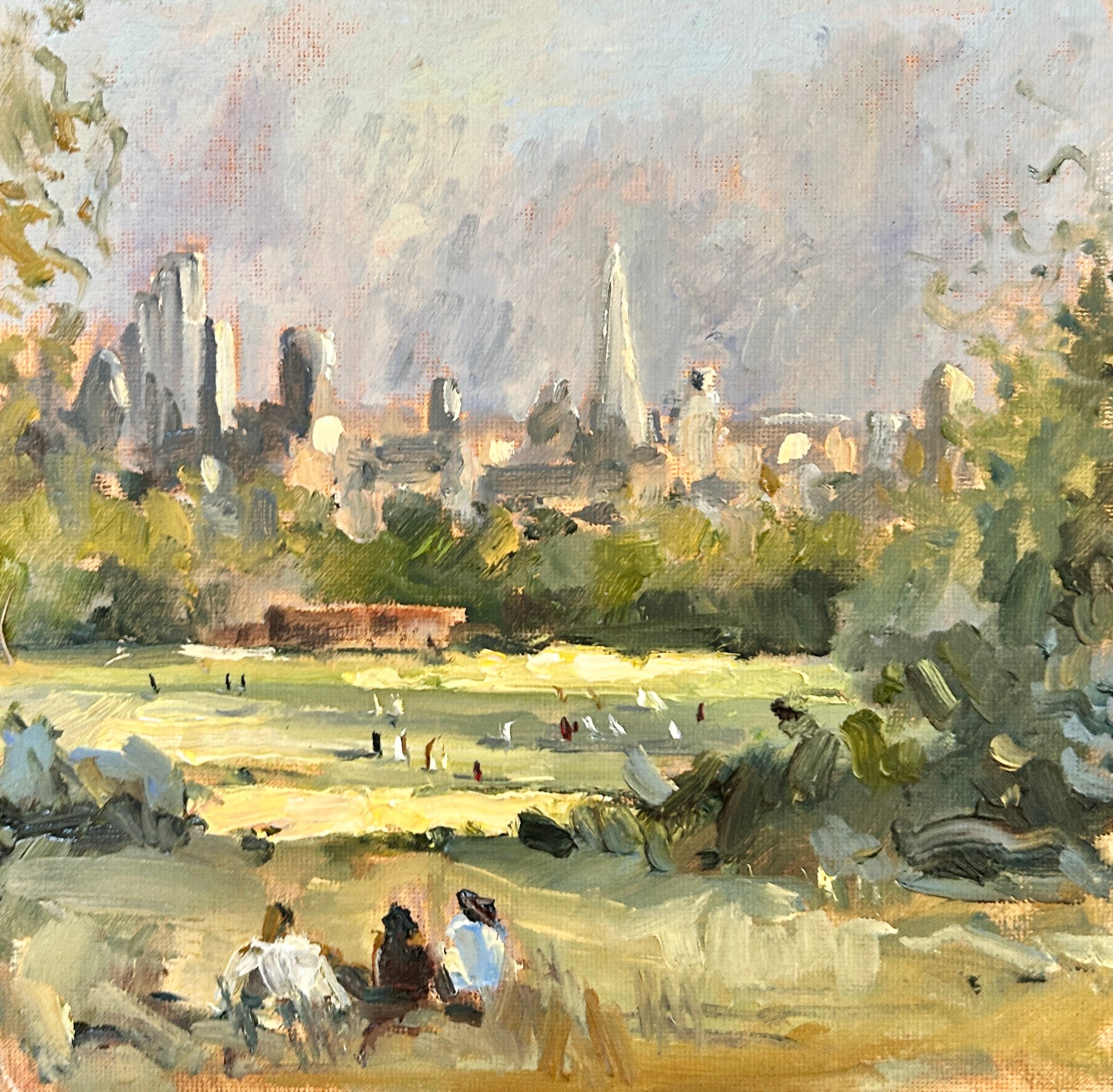 Hampstead Heath Summers Evening by Jacob Brown, figurative artwork