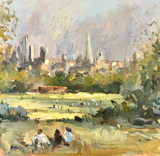 Hampstead Heath Summers Evening by Jacob Brown, figurative artwork