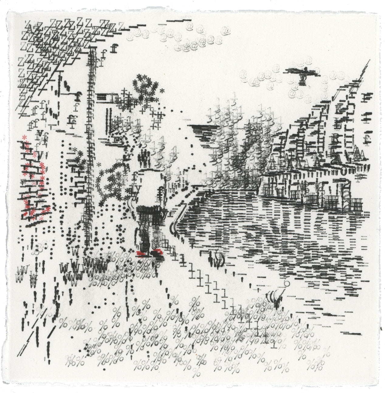 Regent's Canal Mini Typicture Unframed Print