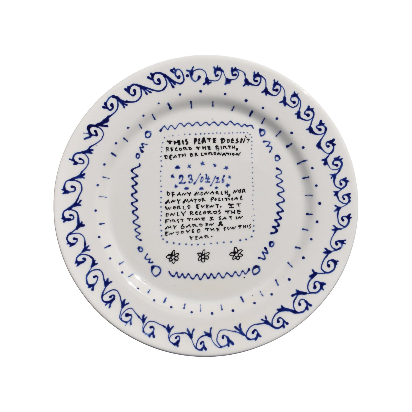 Commemoration of Something Important (The Unremarkable Day Plate) by Aaron Jolley — Ceramic Plate
