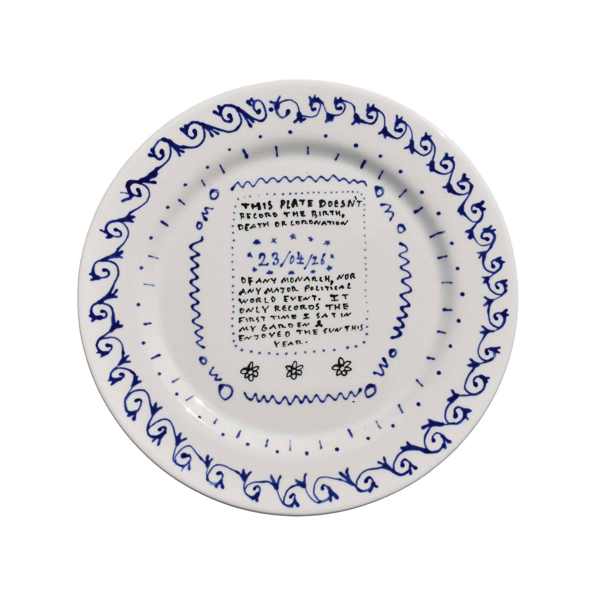 Commemoration of Something Important (The Unremarkable Day Plate) by Aaron Jolley — Ceramic Plate