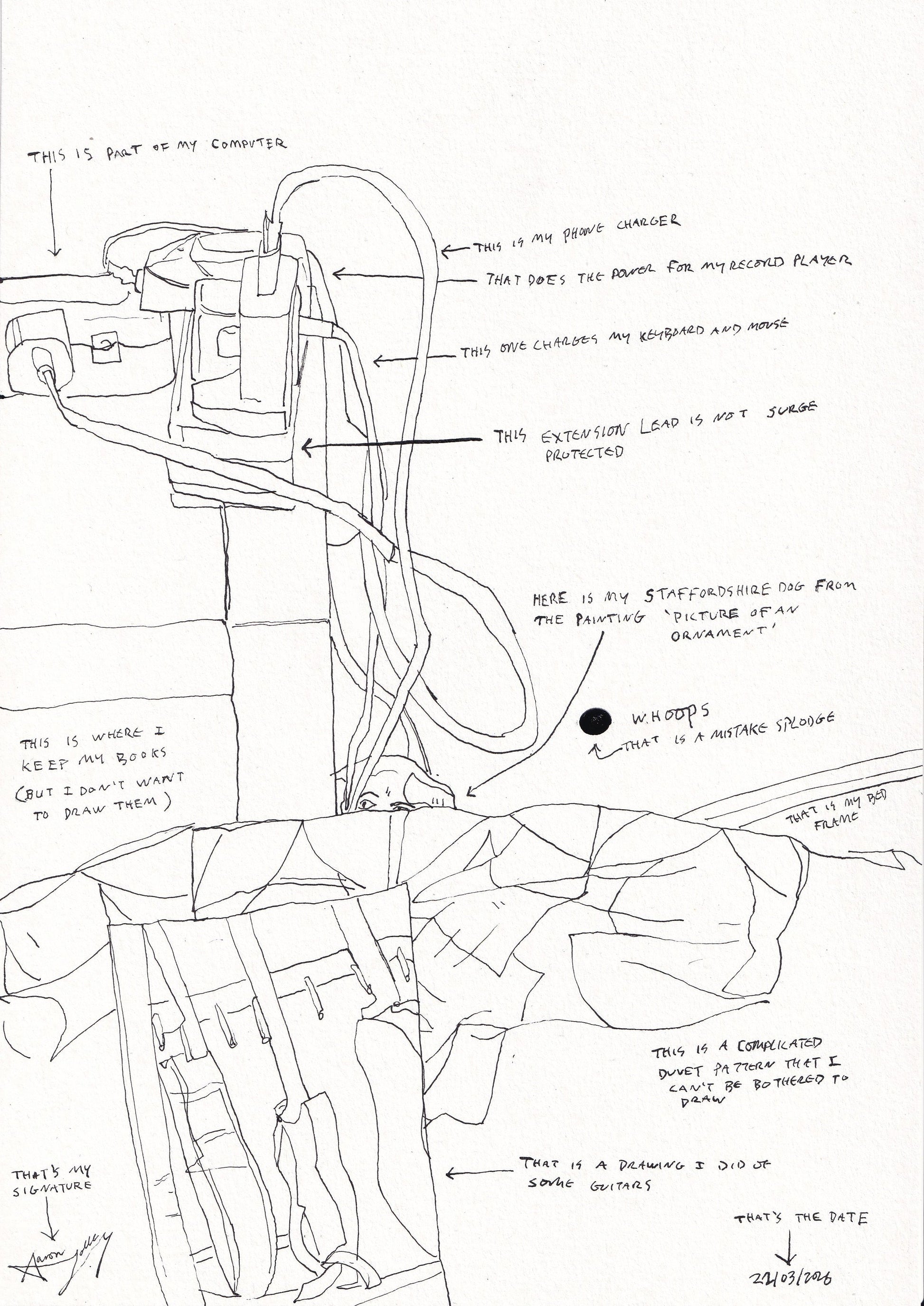 Picture With Lots of Labels by Aaron Jolley — Drawing, Ink on Paper
