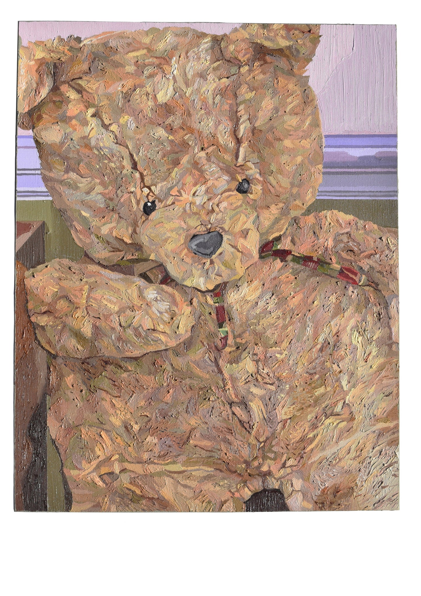 Big Ted by Aaron Jolley — Painting, Oil On Wooden Pannel