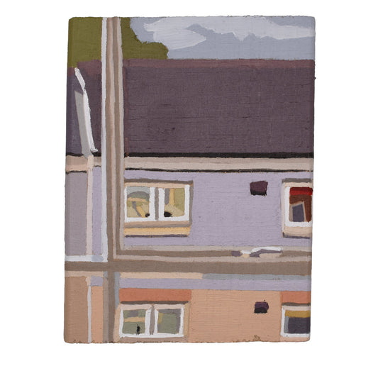 And The Flats Were Pressed Like Flowers by Aaron Jolley — Painting, Oil on Wooden Block