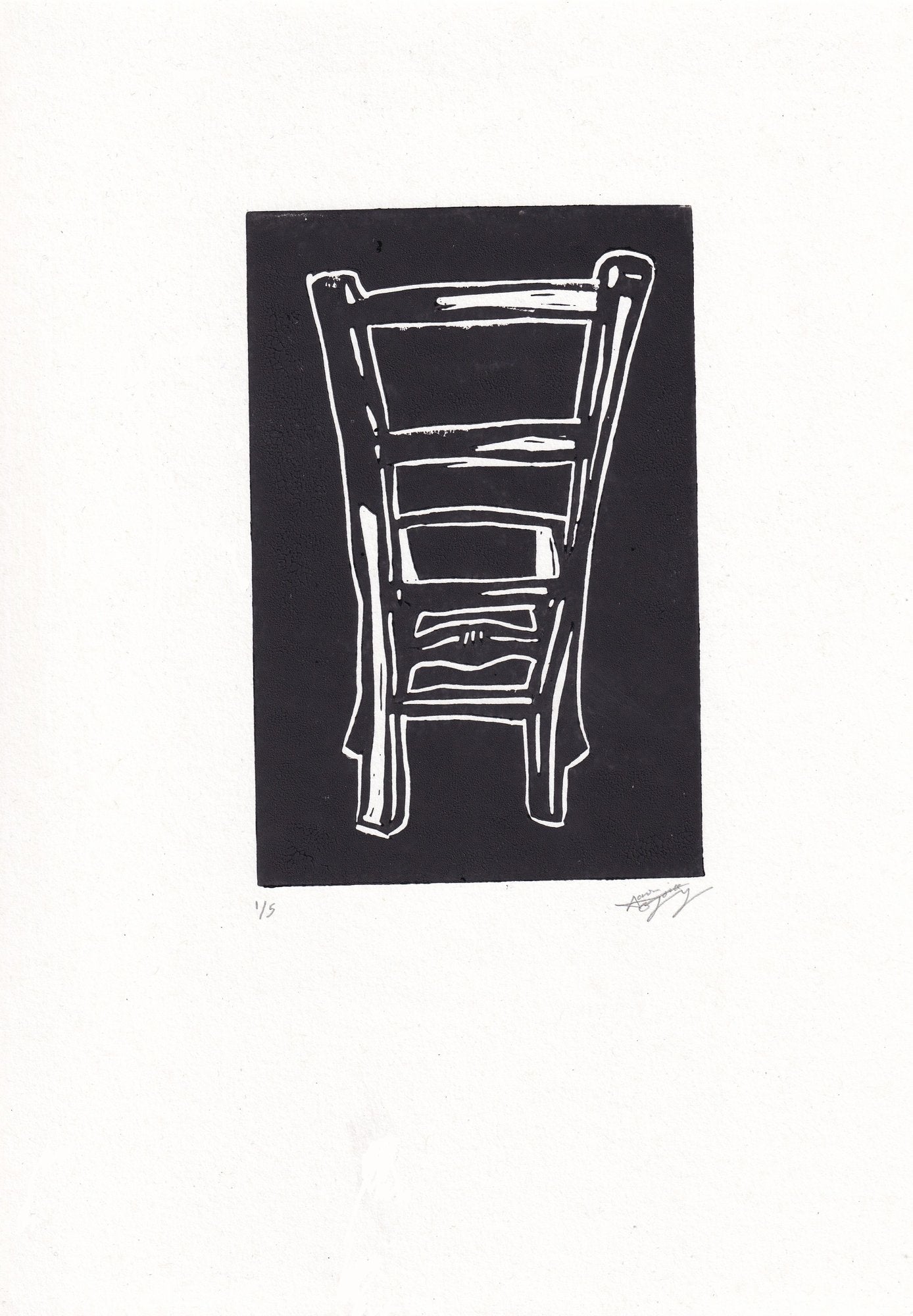 My Chair by Aaron Jolley — limited-edition linocut print