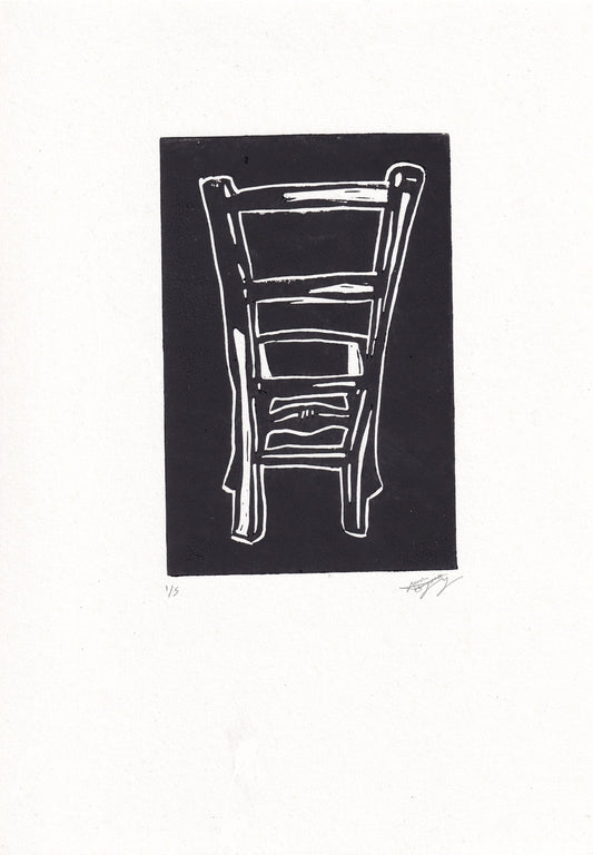My Chair by Aaron Jolley — limited-edition linocut print