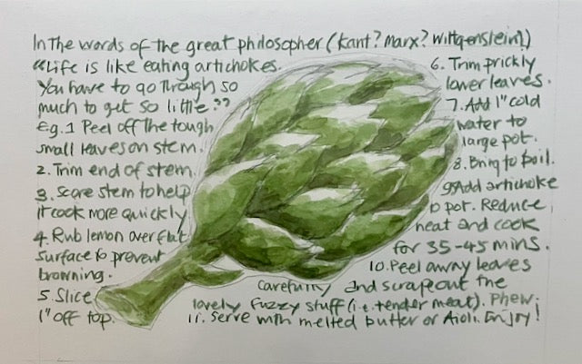 Artichoke by David Brown — Water colour