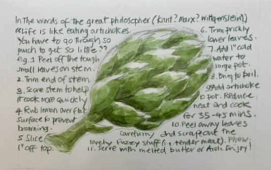 Artichoke by David Brown — Water colour