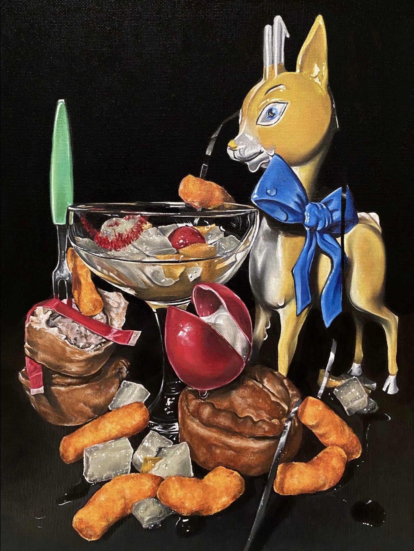 Agadu by Katie Tara Nicholls — oil on board (36 × 28 cm)
