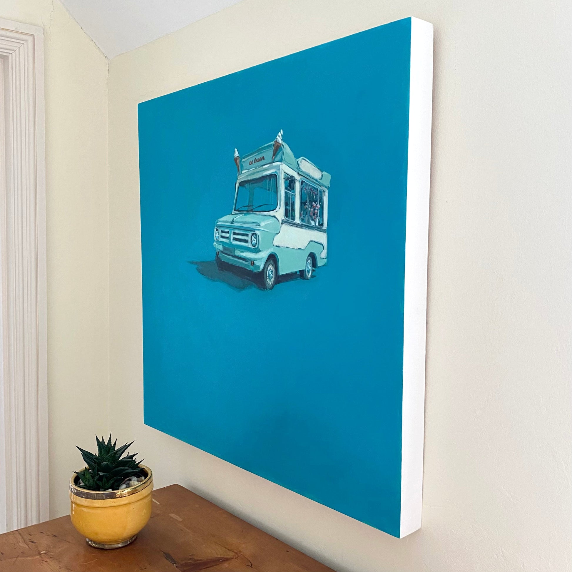 Turquoise ice cream van by Camilla Dowse — edges