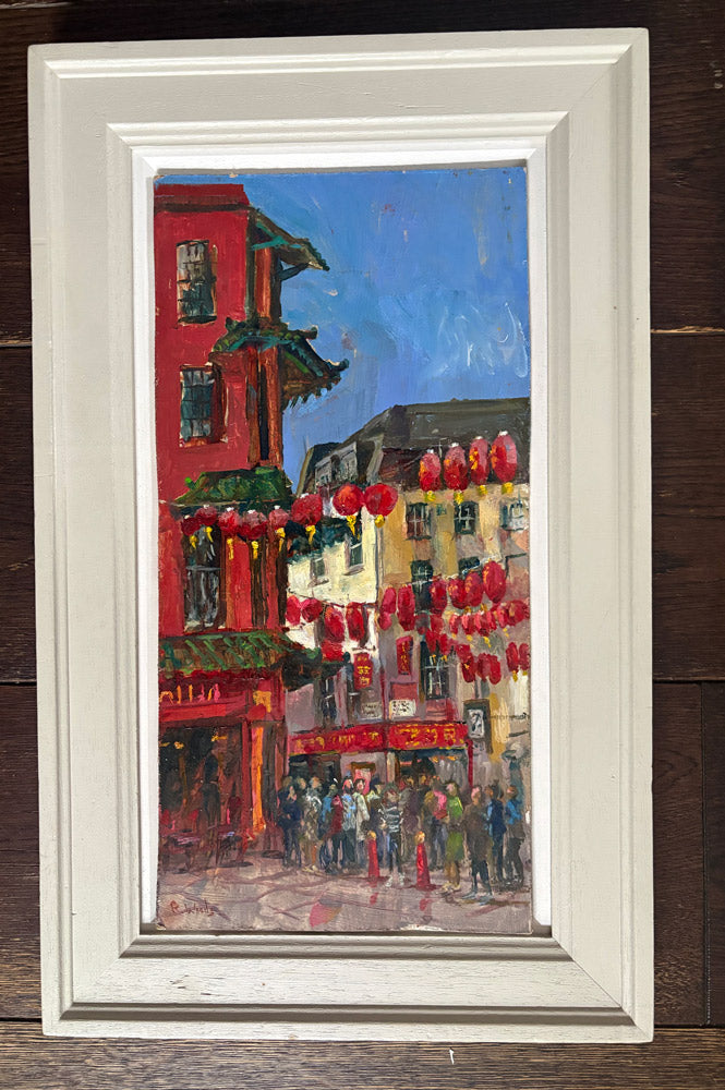Gerrard St, Chinatown London by Rosie Woods — framed