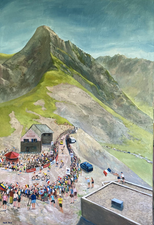 King of the Mountains (Col du Tourmalet, Tour de France) by Keith Bird — Oil on canvas