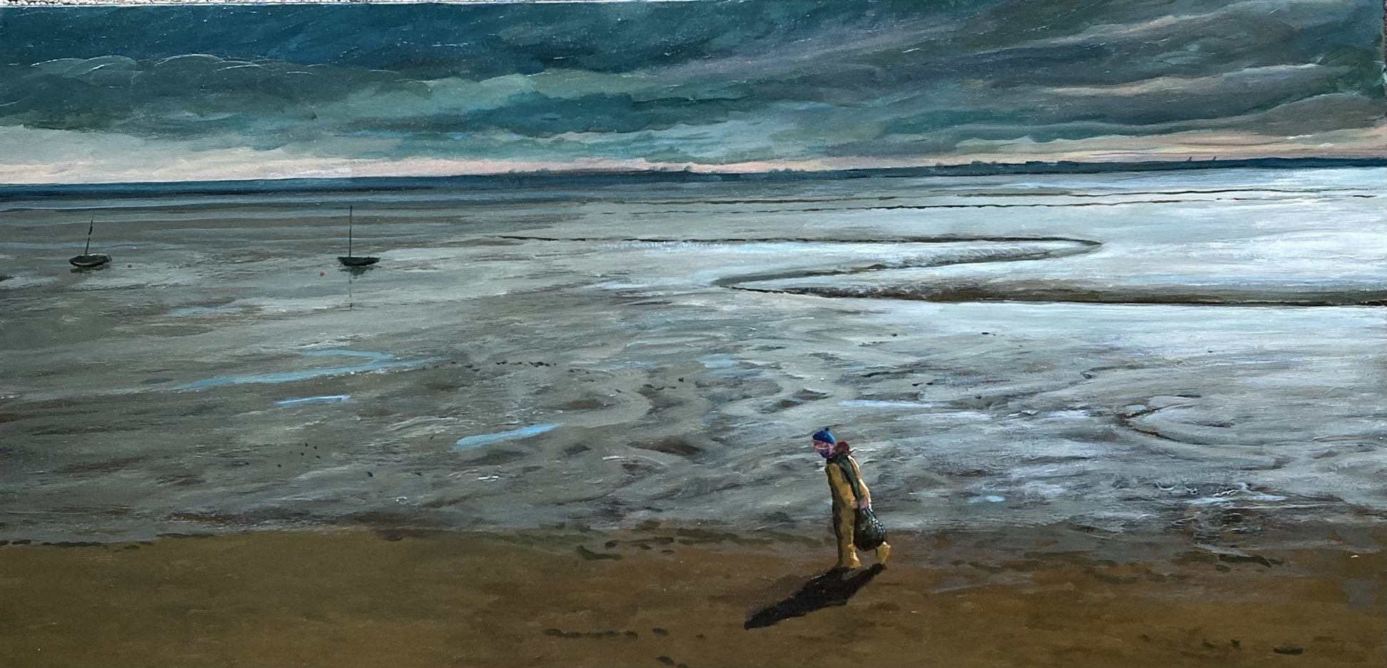 Moody Skies over the Estuary by Keith Bird — Acrylic on canvas