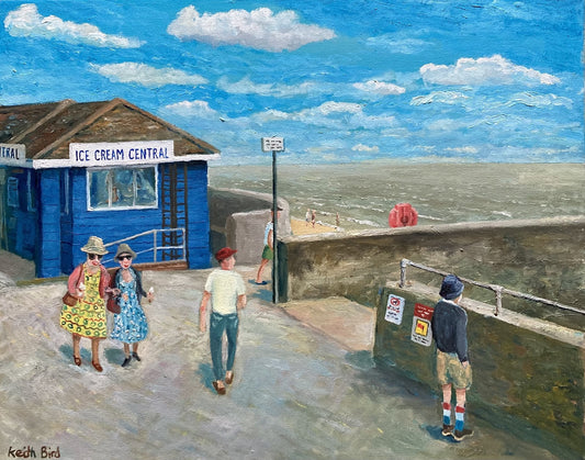 Ice Cream Central, Walton by Keith Bird — Oil on canvas