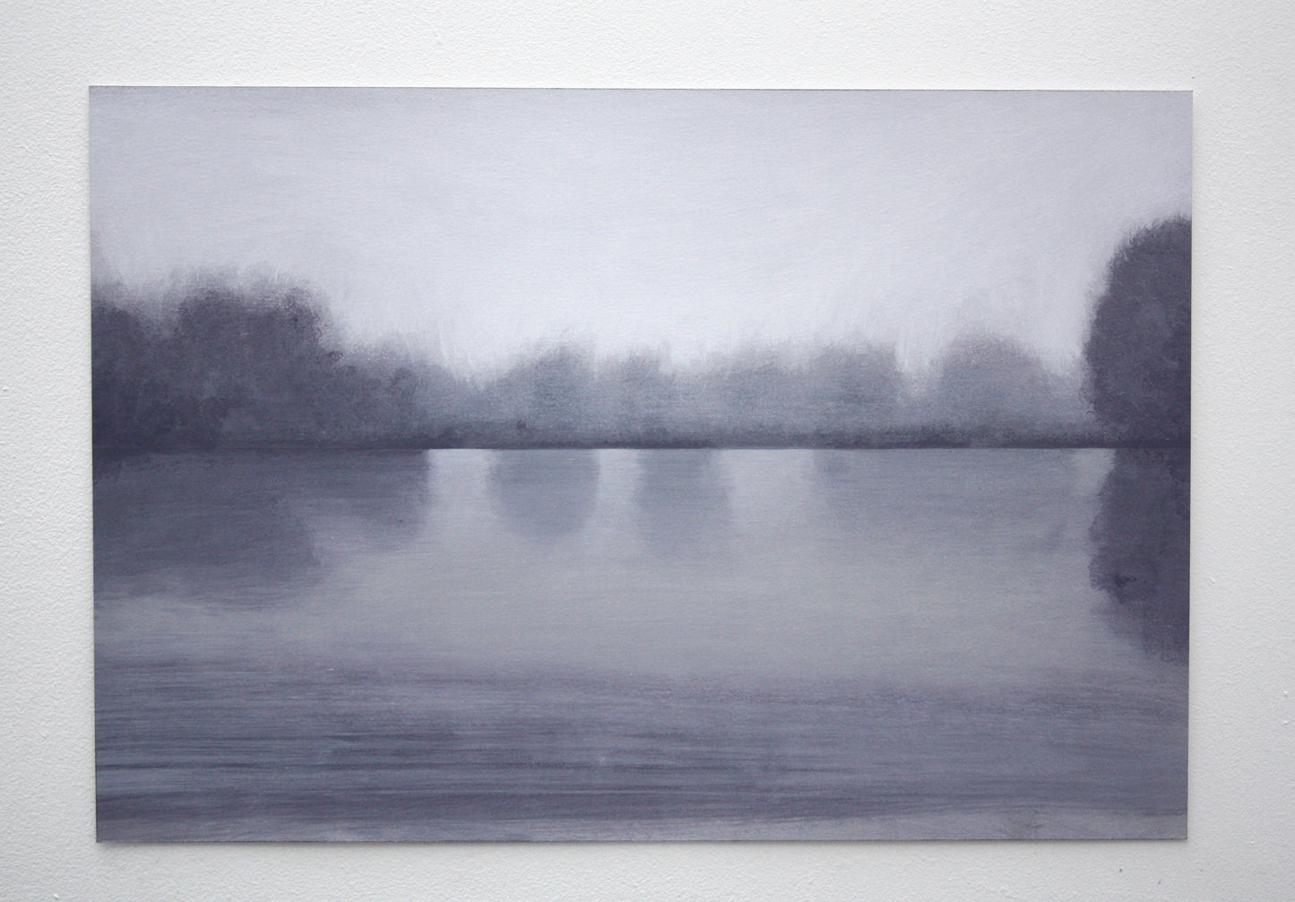 Men's Pond, Hampstead Heath in Fog painting 3/23 by Duncan Pickstock