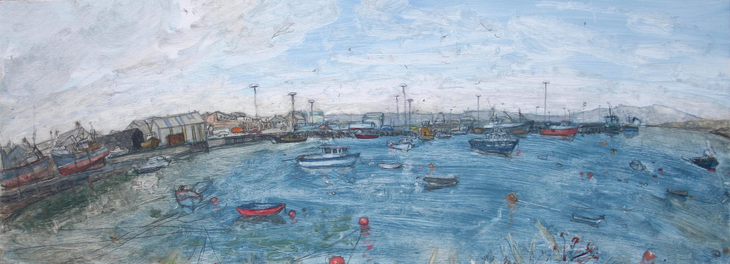 Mallaig Harbour (Giclée Print) by Sophie Levi — signed giclée, edition of 250, currently hanging at Regent's Park Gallery. Eye Feast 2026.